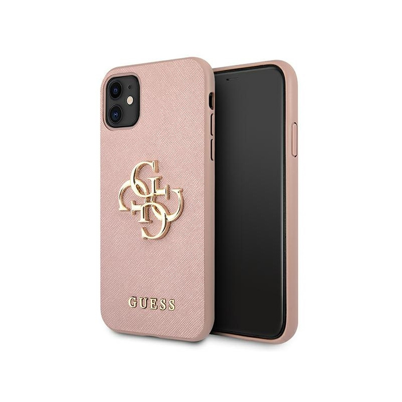 Hurtownia Guess - 3666339006549 - GUE1011PNK - Etui Guess GUHCN61SA4GGPI Apple iPhone 11 różowy/pink hardcase Saffiano 4G Metal Logo - B2B homescreen