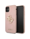 Guess GUHCN61SA4GGPI Apple iPhone 11 pink hardcase Saffiano 4G Metal Logo