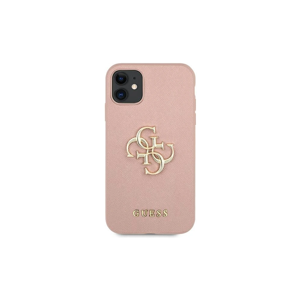 Hurtownia GSM - Etui Guess GUHCN61SA4GGPI Apple iPhone 11 růžový/pink hardcase Saffiano 4G Metal Logo - GUE1011PNK - {ean13} - Hurt