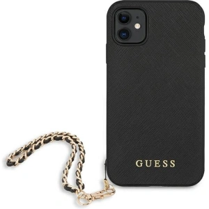 Hurtownia GSM - Etui Guess GUHCN61SASGBK Apple iPhone 11 czarny/black hardcase Saffiano Chain - GUE1012BLK - {ean13} - Hurt