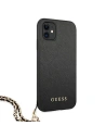 Wholesale Guess GUHCN61SASGBK Apple iPhone 11 black hardcase Saffiano Chain - GUE1012BLK - {ean13} - Hurt