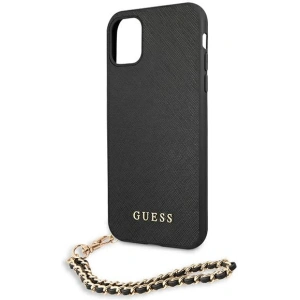 Hurtownia GSM - Etui Guess GUHCN61SASGBK Apple iPhone 11 czarny/black hardcase Saffiano Chain - GUE1012BLK - {ean13} - Hurt