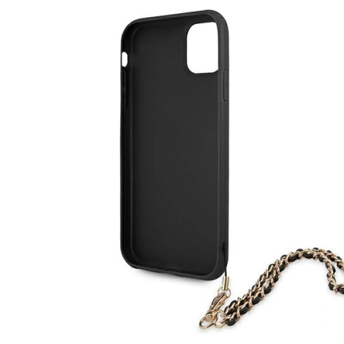 Etui Guess GUHCN61SASGBK Apple iPhone 11 czarny/black hardcase Saffiano Chain