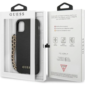 Hurtownia GSM - Etui Guess GUHCN61SASGBK Apple iPhone 11 czarny/black hardcase Saffiano Chain - GUE1012BLK - {ean13} - Hurt