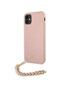 Wholesale Guess GUHCN61SASGPI Apple iPhone 11 pink hardcase Saffiano Chain - GUE1013PNK - {ean13} - Hurt