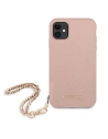 Wholesale Guess GUHCN61SASGPI Apple iPhone 11 pink hardcase Saffiano Chain - GUE1013PNK - {ean13} - Hurt