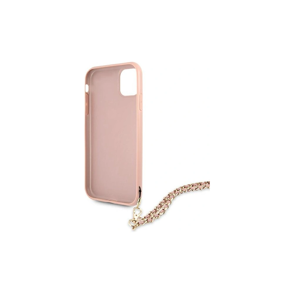 Hurtownia GSM - Etui Guess GUHCN61SASGPI Apple iPhone 11 růžový/pink hardcase Saffiano Chain - GUE1013PNK - {ean13} - Hurt
