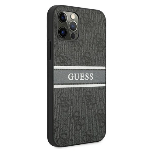 Etui Guess GUHCP12L4GDGR Apple iPhone 12 Pro Max szary/grey hardcase 4G Stripe