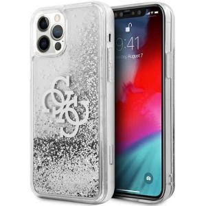 Hurtownia GSM - Etui Guess GUHCP12LLG4GSI Apple iPhone 12 Pro Max stříbrný/silver hardcase 4G Big Liquid Glitter - GUE1019SLV - {ean13} - Hurt
