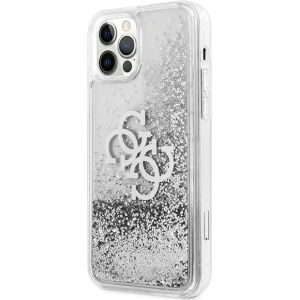 Hurtownia GSM - Etui Guess GUHCP12LLG4GSI Apple iPhone 12 Pro Max stříbrný/silver hardcase 4G Big Liquid Glitter - GUE1019SLV - {ean13} - Hurt
