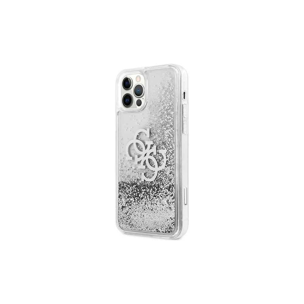 Hurtownia GSM - Etui Guess GUHCP12LLG4GSI Apple iPhone 12 Pro Max stříbrný/silver hardcase 4G Big Liquid Glitter - GUE1019SLV - {ean13} - Hurt