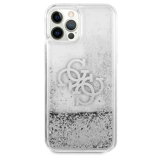 Etui Guess GUHCP12LLG4GSI Apple iPhone 12 Pro Max srebrny/silver hardcase 4G Big Liquid Glitter