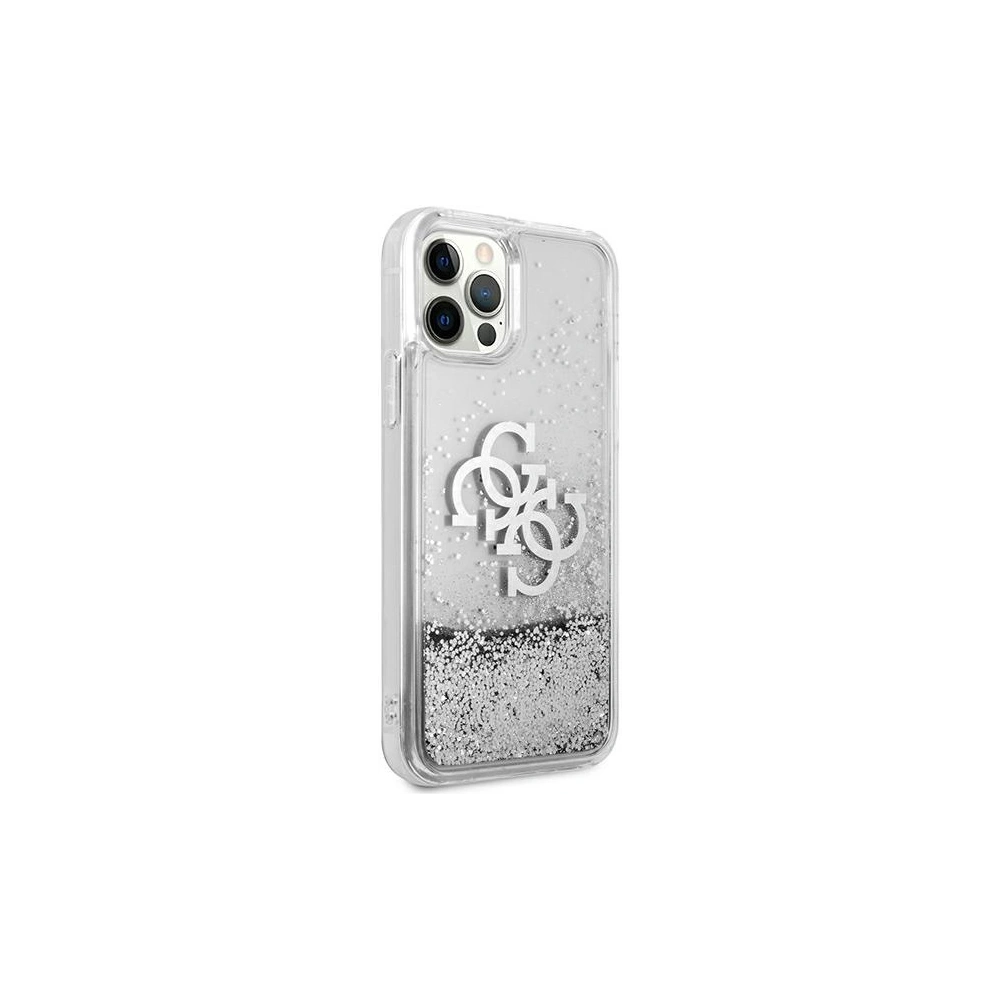 Hurtownia GSM - Etui Guess GUHCP12LLG4GSI Apple iPhone 12 Pro Max stříbrný/silver hardcase 4G Big Liquid Glitter - GUE1019SLV - {ean13} - Hurt