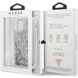 Hurtownia GSM - Etui Guess GUHCP12LLG4GSI Apple iPhone 12 Pro Max stříbrný/silver hardcase 4G Big Liquid Glitter - GUE1019SLV - {ean13} - Hurt
