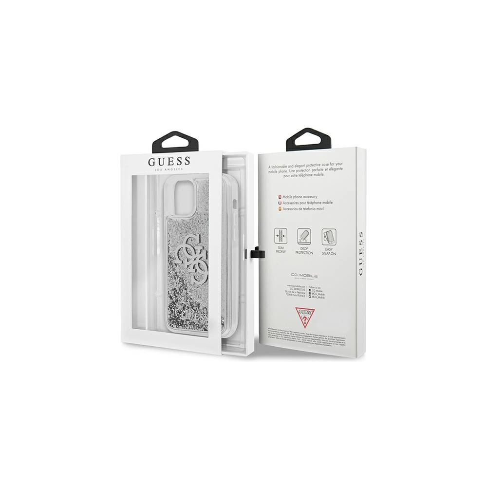 Hurtownia GSM - Etui Guess GUHCP12LLG4GSI Apple iPhone 12 Pro Max stříbrný/silver hardcase 4G Big Liquid Glitter - GUE1019SLV - {ean13} - Hurt