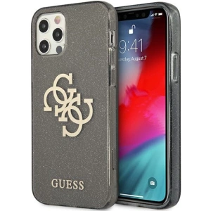 Hurtownia GSM - Etui Guess GUHCP12LPCUGL4GBK Apple iPhone 12 Pro Max černý/black hard case Glitter 4G Big Logo - GUE1020BLK - {ean13} - Hurt