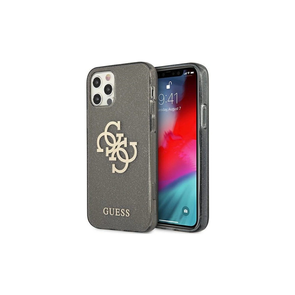 Hurtownia GSM - Etui Guess GUHCP12LPCUGL4GBK Apple iPhone 12 Pro Max czarny/black hard case Glitter 4G Big Logo - GUE1020BLK - {ean13} - Hurt
