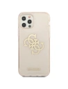 Wholesale Guess GUHCP12LPCUGL4GGO Apple iPhone 12 Pro Max gold hard case Glitter 4G Big Logo - GUE1021GLD - {ean13} - Hurt