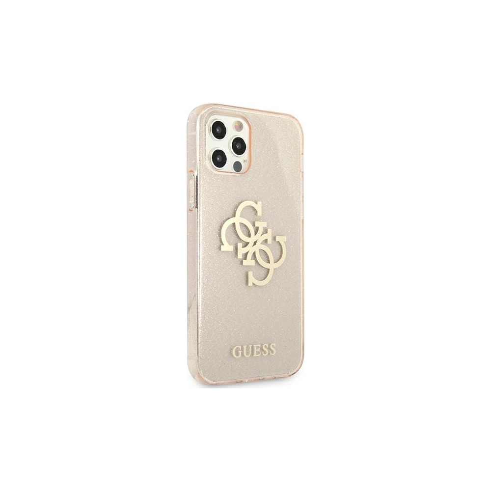 Wholesale Guess GUHCP12LPCUGL4GGO Apple iPhone 12 Pro Max gold hard case Glitter 4G Big Logo - GUE1021GLD - {ean13} - Hurt