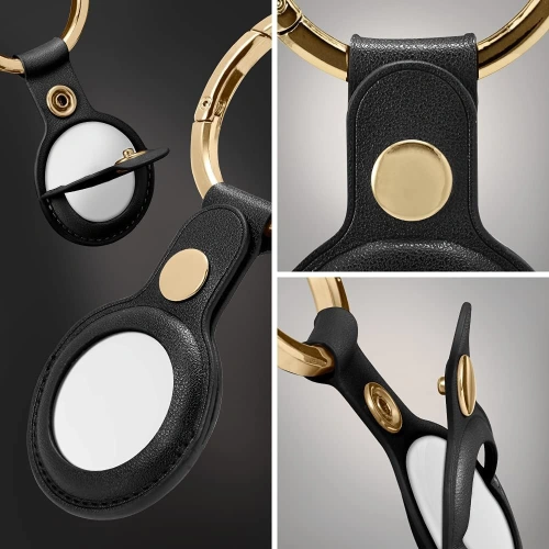 Etui Spigen Cyrill Basic Leather Apple AirTag Black