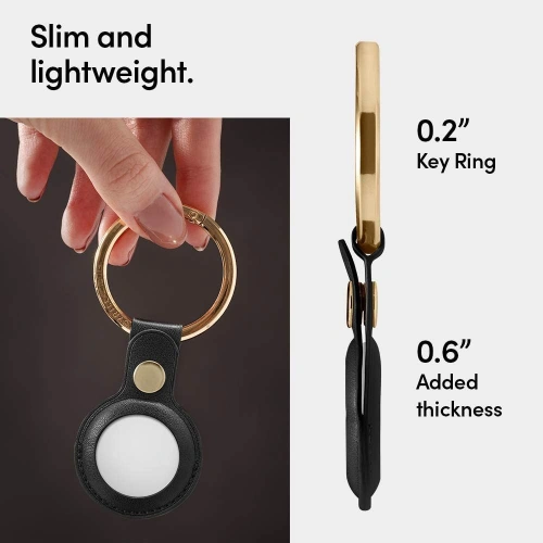 Etui Spigen Cyrill Basic Leather Apple AirTag Black