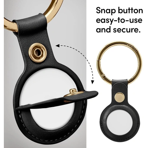 Etui Spigen Cyrill Basic Leather Apple AirTag Black