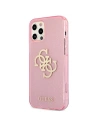 Wholesale Guess GUHCP12LPCUGL4GPI Apple iPhone 12 Pro Max pink hard case Glitter 4G Big Logo - GUE1022PNK - {ean13} - Hurt