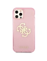 Wholesale Guess GUHCP12LPCUGL4GPI Apple iPhone 12 Pro Max pink hard case Glitter 4G Big Logo - GUE1022PNK - {ean13} - Hurt