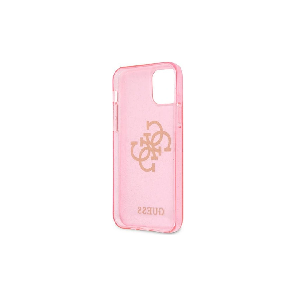 Wholesale Guess GUHCP12LPCUGL4GPI Apple iPhone 12 Pro Max pink hard case Glitter 4G Big Logo - GUE1022PNK - {ean13} - Hurt