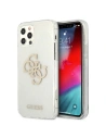 Guess GUHCP12LPCUGL4GTR Apple iPhone 12 Pro Max transparent hard case Glitter 4G Big Logo