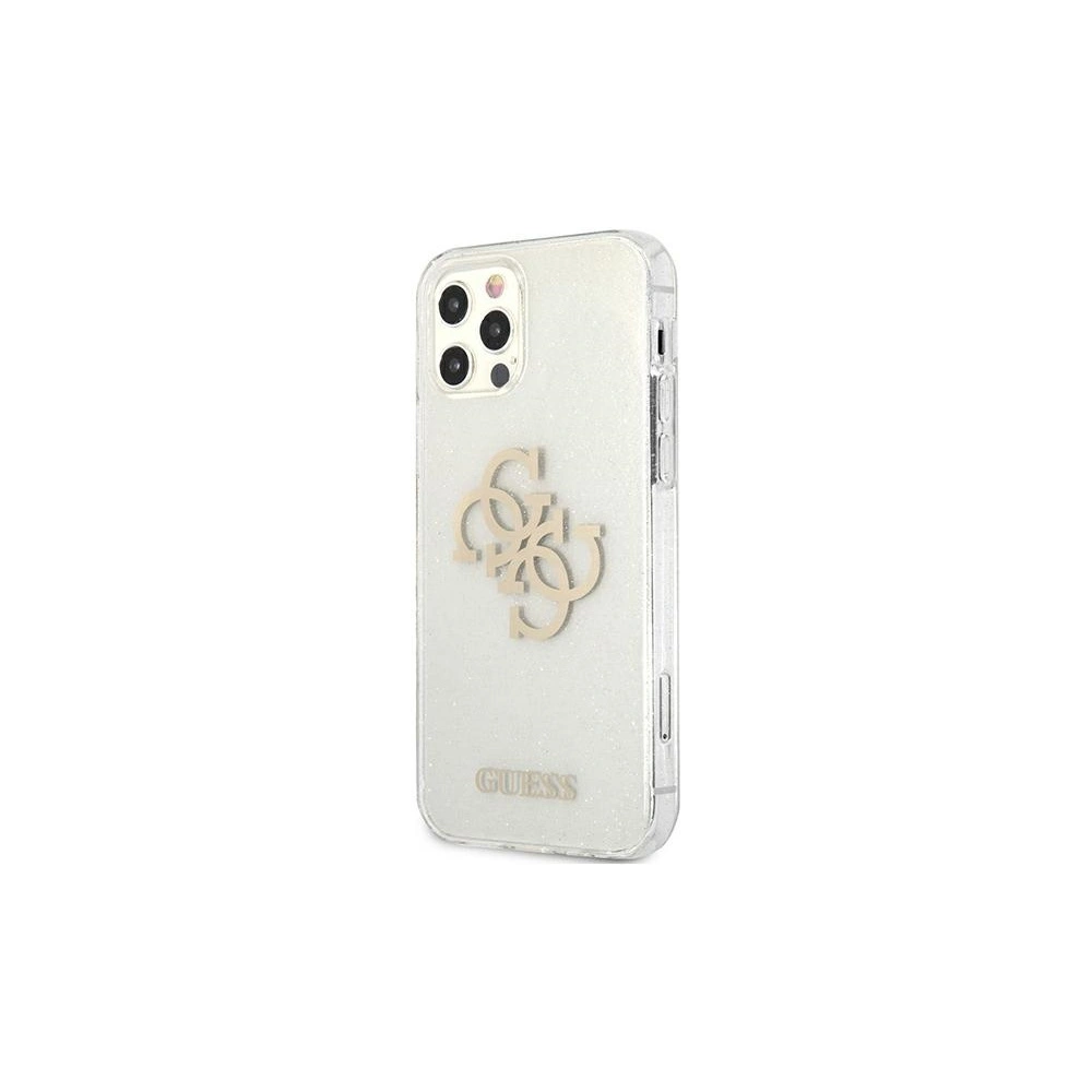 Wholesale Guess GUHCP12LPCUGL4GTR Apple iPhone 12 Pro Max transparent hard case Glitter 4G Big Logo - GUE1023CL - {ean13} - Hurt
