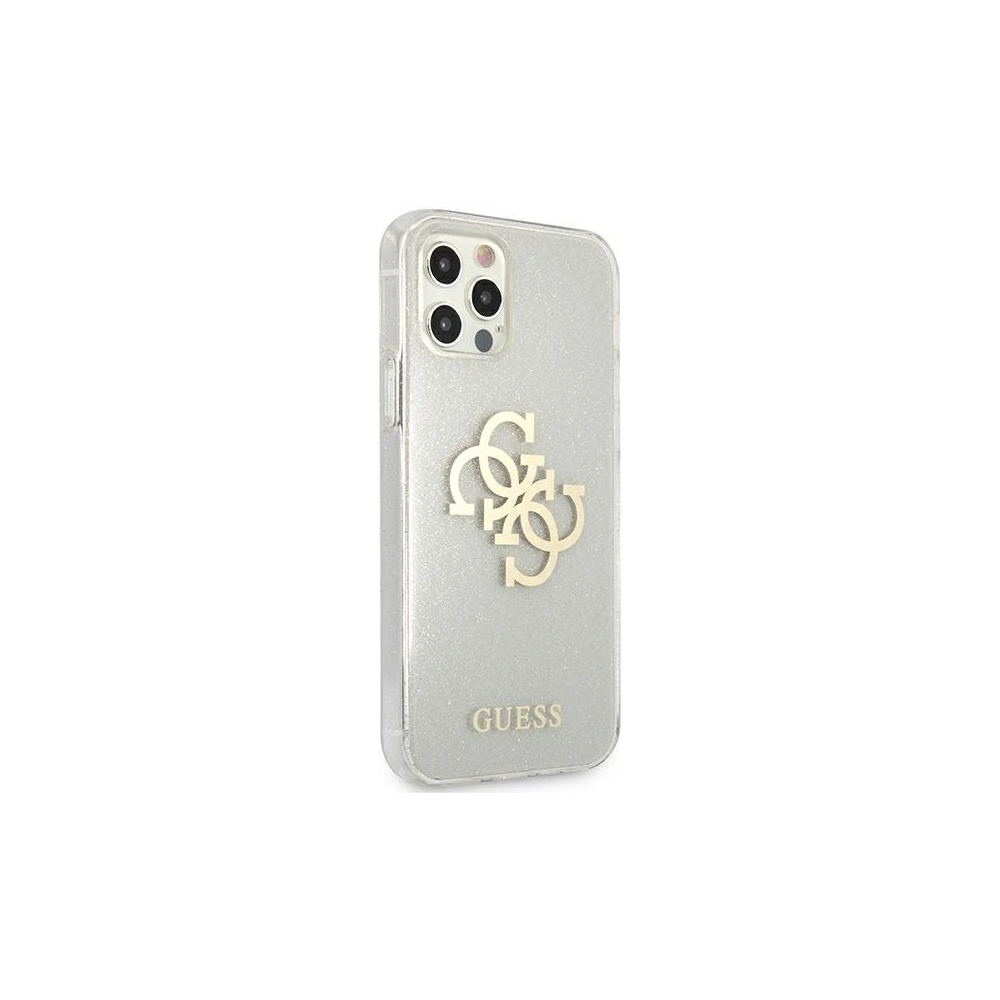 Wholesale Guess GUHCP12LPCUGL4GTR Apple iPhone 12 Pro Max transparent hard case Glitter 4G Big Logo - GUE1023CL - {ean13} - Hurt