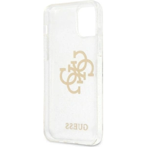 Hurtownia GSM - Etui Guess GUHCP12LPCUGL4GTR Apple iPhone 12 Pro Max průhledný tvrdý obal Glitter 4G Velké logo - GUE1023CL - {ean13} - Hurt