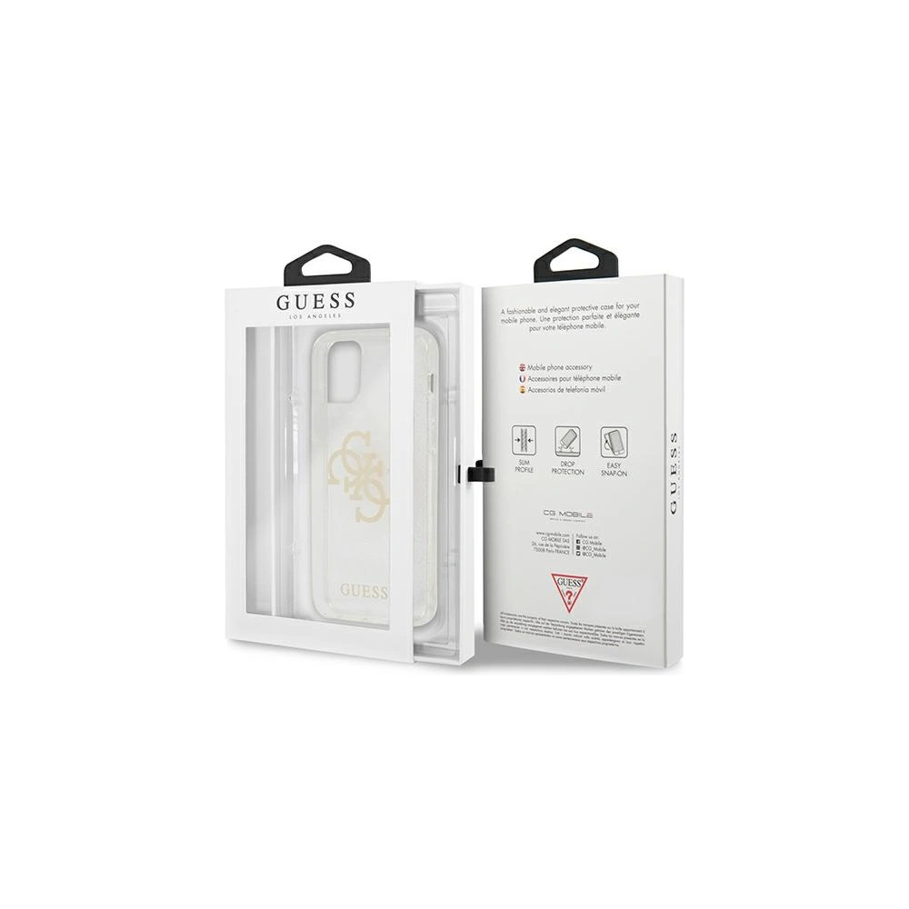Wholesale Guess GUHCP12LPCUGL4GTR Apple iPhone 12 Pro Max transparent hard case Glitter 4G Big Logo - GUE1023CL - {ean13} - Hurt