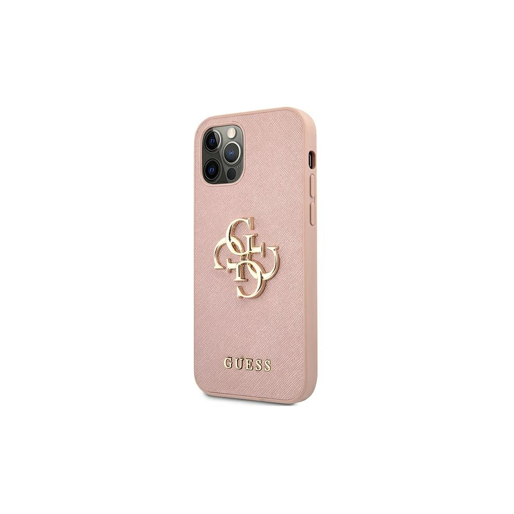 Hurtownia GSM - Etui Guess GUHCP12LSA4GGPI Apple iPhone 12 Pro Max růžový/pink hardcase Saffiano 4G Metal Logo - GUE1025PNK - {ean13} - Hurt