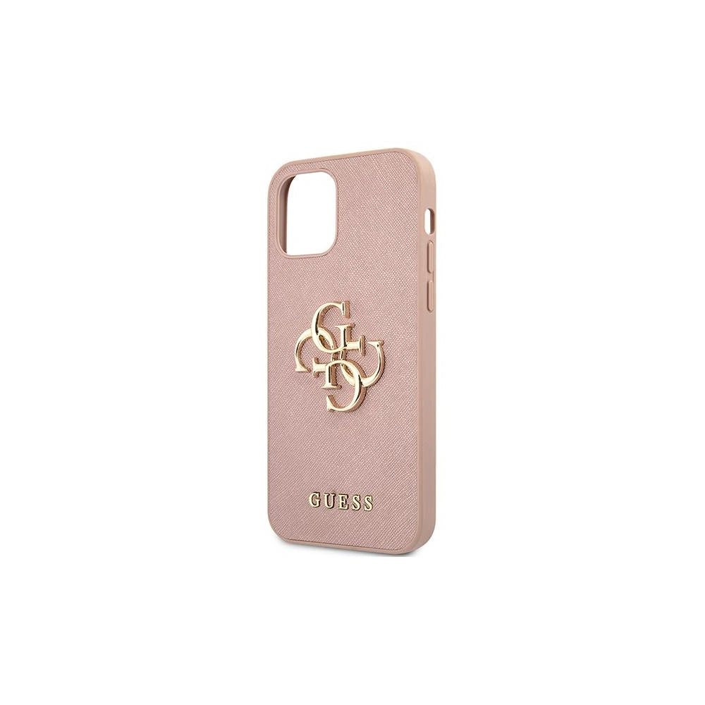 Hurtownia GSM - Etui Guess GUHCP12LSA4GGPI Apple iPhone 12 Pro Max růžový/pink hardcase Saffiano 4G Metal Logo - GUE1025PNK - {ean13} - Hurt