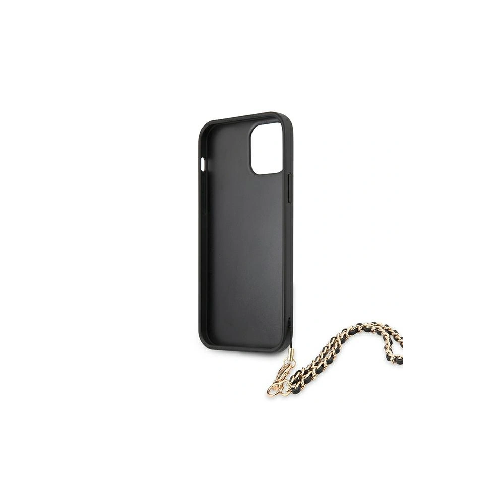 Wholesale Guess GUHCP12LSASGBK Apple iPhone 12 Pro Max black hardcase Saffiano Chain - GUE1026BLK - {ean13} - Hurt