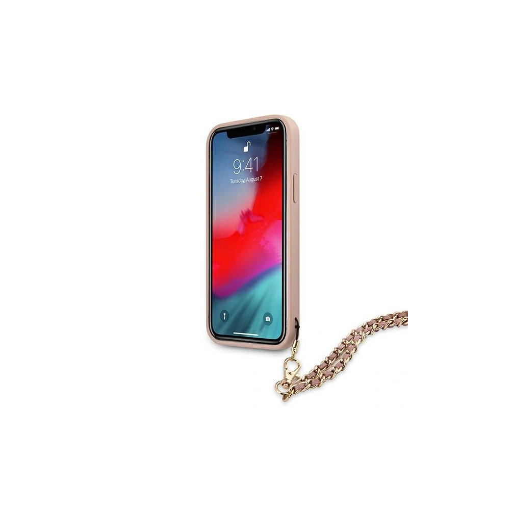Hurtownia GSM - Etui Guess GUHCP12LSASGPI Apple iPhone 12 Pro Max růžový/pink hardcase Saffiano Chain - GUE1027PNK - {ean13} - Hurt