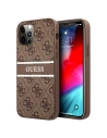 Guess GUHCP12M4GDBR Apple iPhone 12/12 Pro brown hardcase 4G Stripe