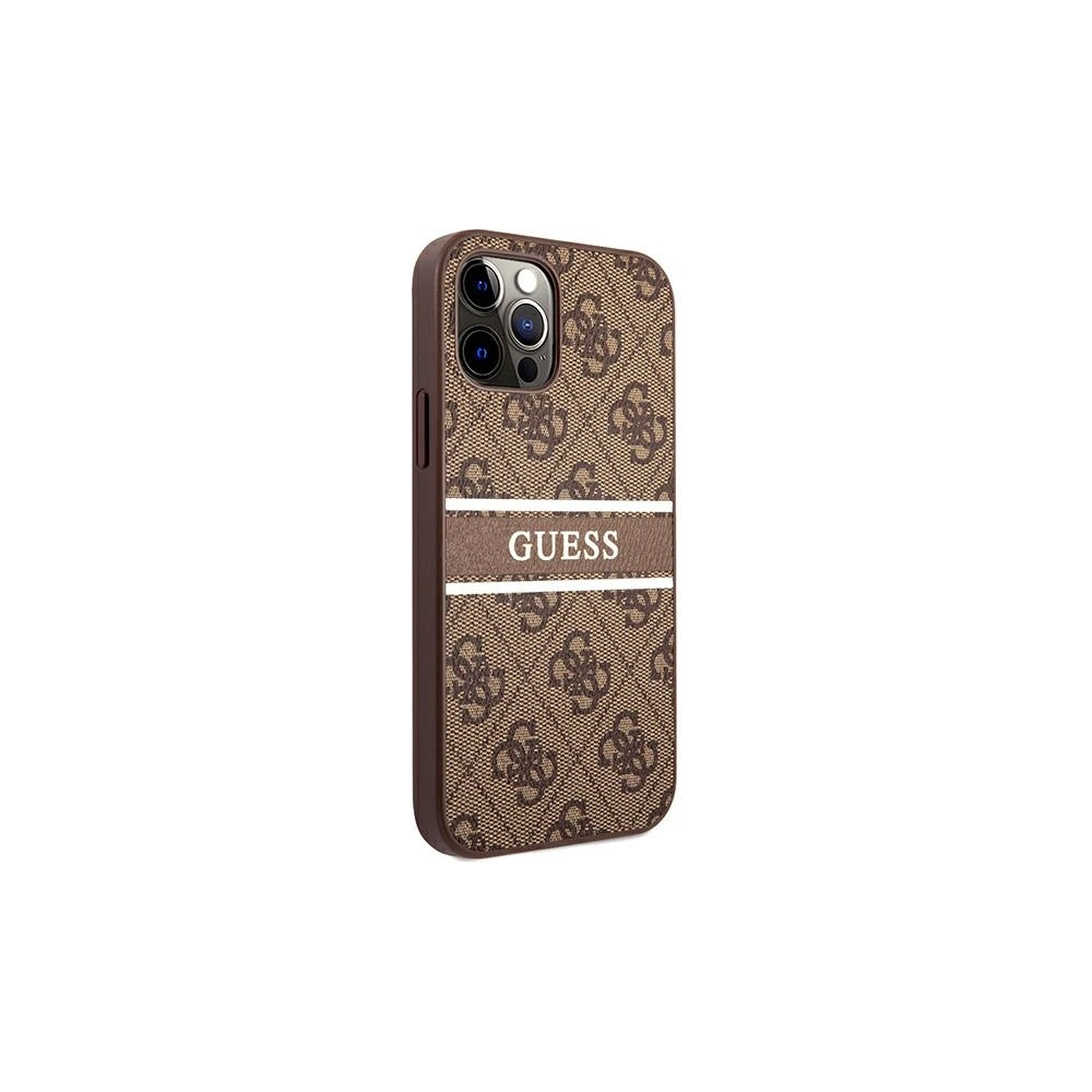 Hurtownia GSM - Etui Guess GUHCP12M4GDBR Apple iPhone 12/12 Pro brązowy/brown hardcase 4G Stripe - GUE1028BR - {ean13} - Hurt