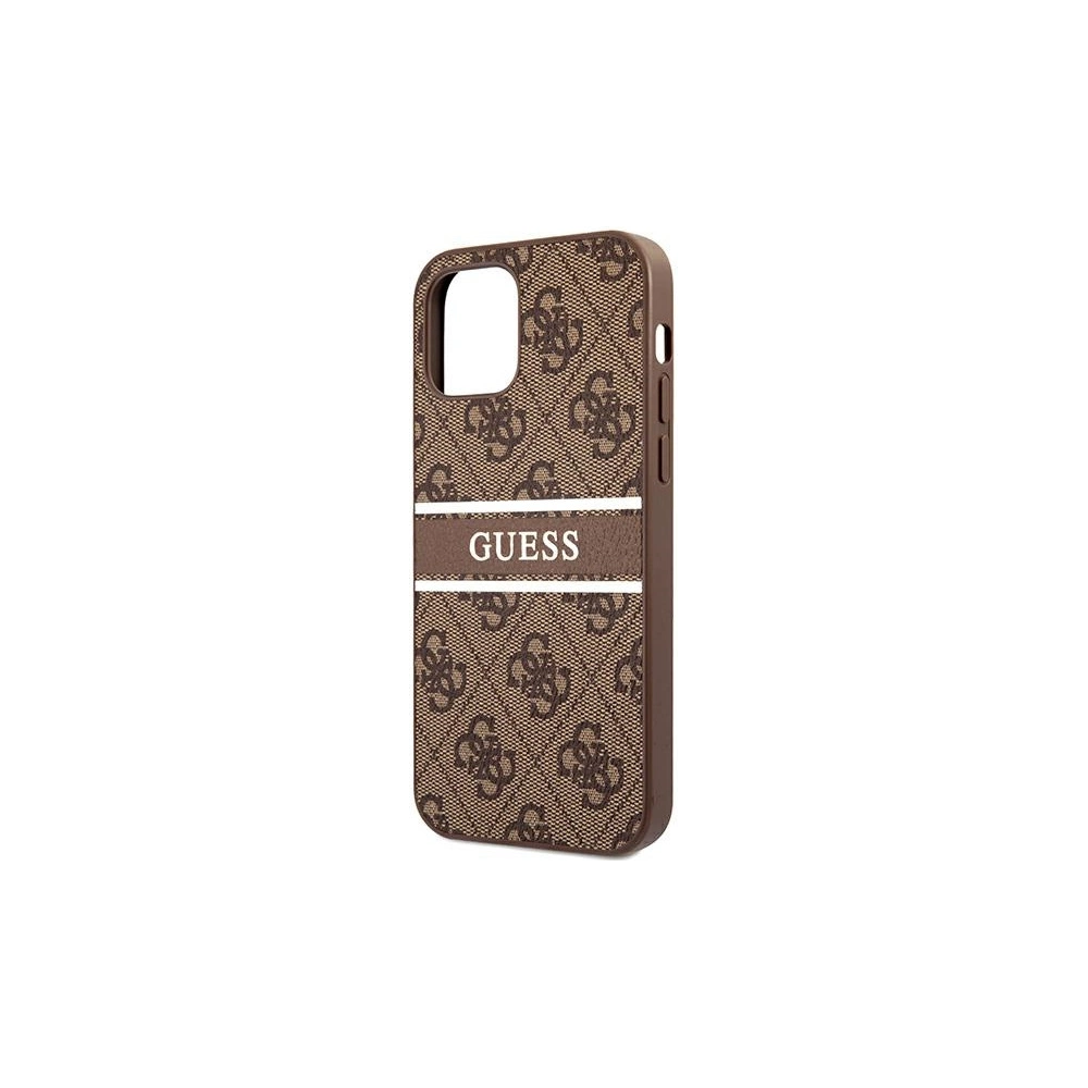 Hurtownia GSM - Etui Guess GUHCP12M4GDBR Apple iPhone 12/12 Pro brązowy/brown hardcase 4G Stripe - GUE1028BR - {ean13} - Hurt
