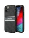 Wholesale Guess GUHCP12M4GDGR Apple iPhone 12/12 Pro grey hardcase 4G Stripe - GUE1029GRY - {ean13} - Hurt