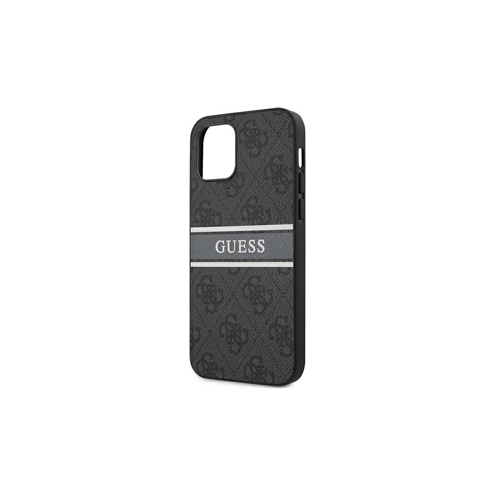 Wholesale Guess GUHCP12M4GDGR Apple iPhone 12/12 Pro grey hardcase 4G Stripe - GUE1029GRY - {ean13} - Hurt