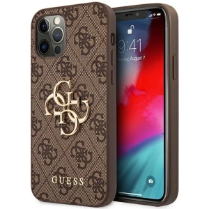 Hurtownia GSM - Etui Guess GUHCP12M4GMGBR Apple iPhone 12/12 Pro hnědý/brown hardcase 4G Big Metal Logo - GUE1030BR - {ean13} - Hurt