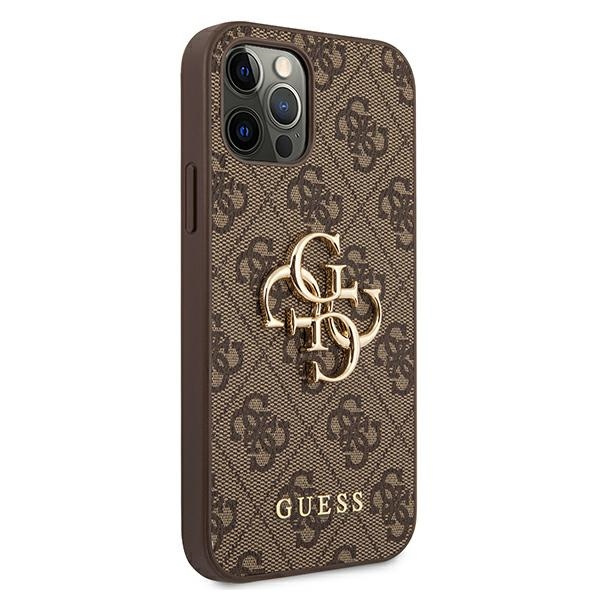 Kryt Guess GUHCP12M4GMGBR Apple iPhone 12/12 Pro brown hardcase 4G Big Metal Logo