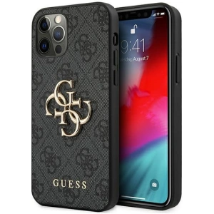 Hurtownia GSM - Etui Guess GUHCP12M4GMGGR Apple iPhone 12/12 Pro šedé/grey hardcase 4G Big Metal Logo - GUE1031GRY - {ean13} - Hurt