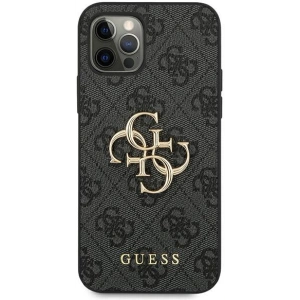 Hurtownia GSM - Etui Guess GUHCP12M4GMGGR Apple iPhone 12/12 Pro šedé/grey hardcase 4G Big Metal Logo - GUE1031GRY - {ean13} - Hurt