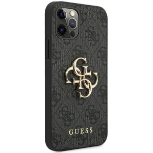 Hurtownia GSM - Etui Guess GUHCP12M4GMGGR Apple iPhone 12/12 Pro šedé/grey hardcase 4G Big Metal Logo - GUE1031GRY - {ean13} - Hurt