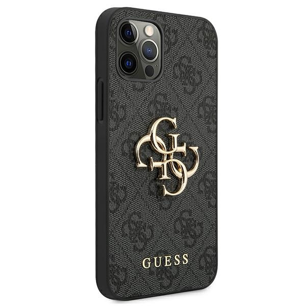 Kryt Guess GUHCP12M4GMGGR Apple iPhone 12/12 Pro grey hardcase 4G Big Metal Logo