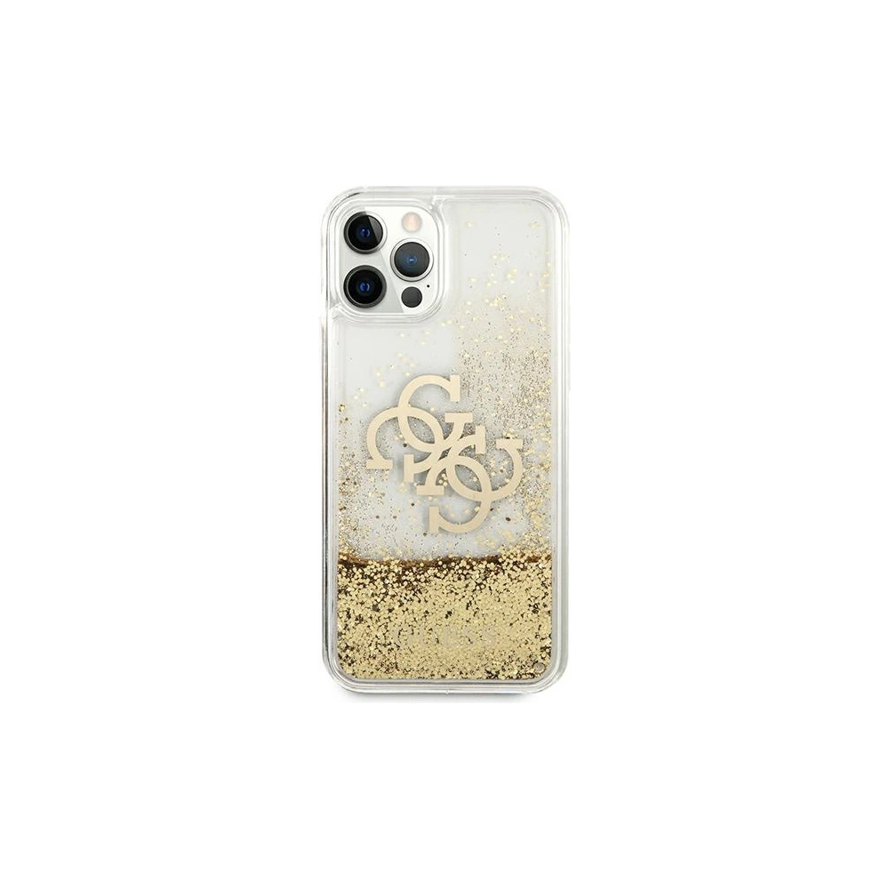 Hurtownia GSM - Etui Guess GUHCP12MLG4GGO Apple iPhone 12/12 Pro złoty/gold hardcase 4G Big Liquid Glitter - GUE1032GLD - {ean13} - Hurt
